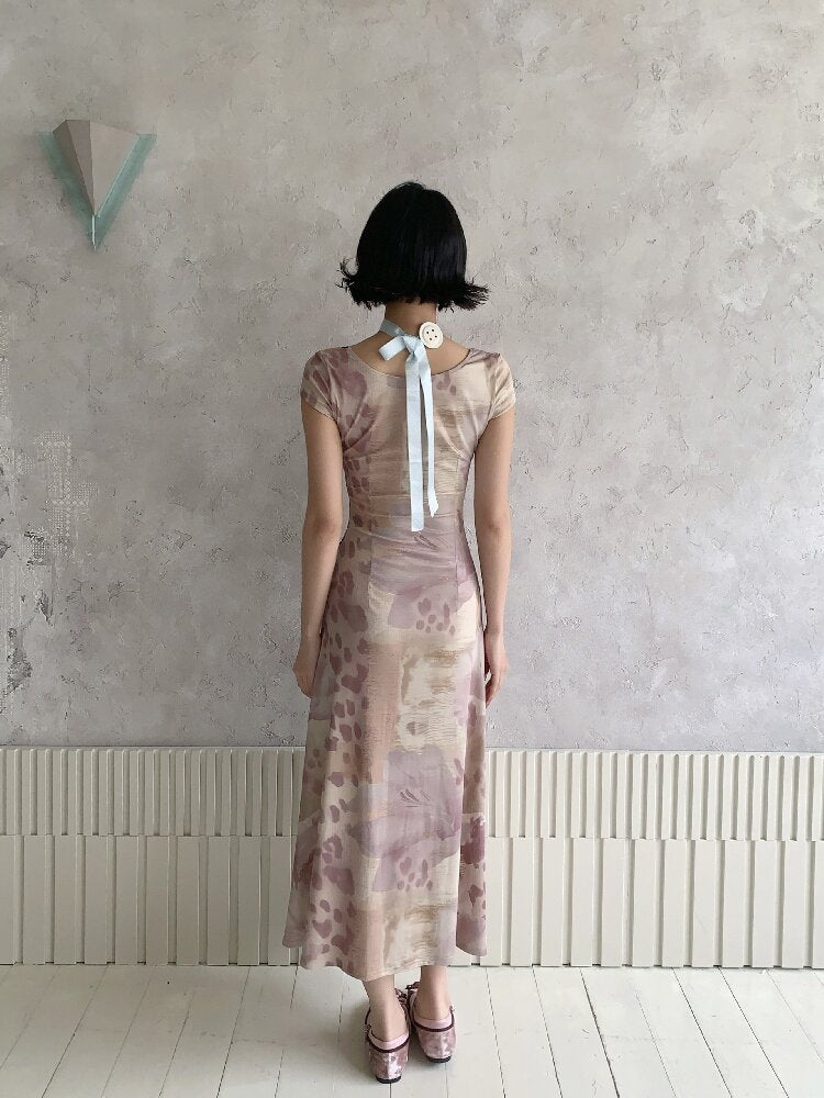 Vintage Pattern Lace Floral Dress【s0000018086】