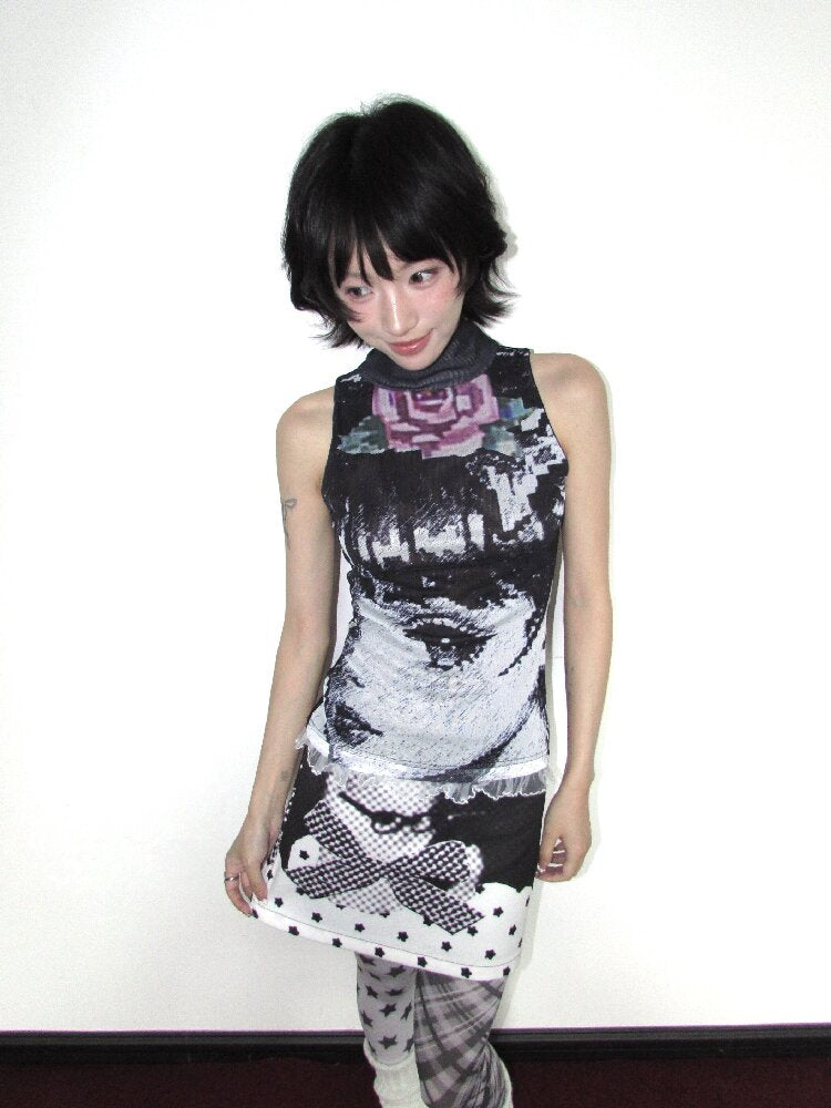 Ancient Polka Dot Star Cat Skirt【s0000018657】