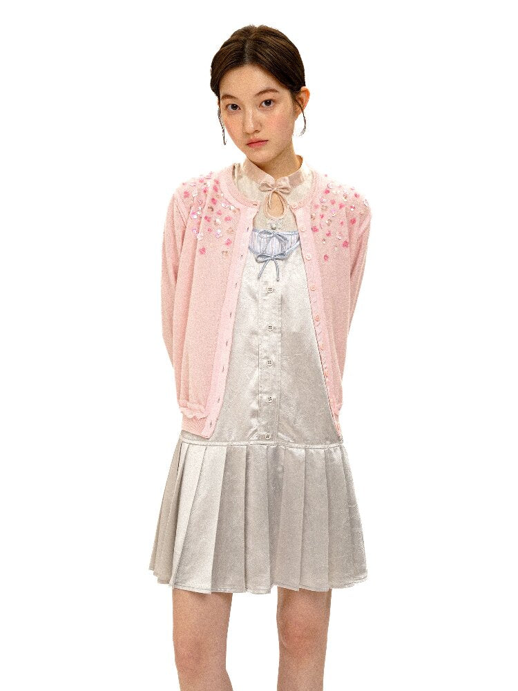 Cashmere Beaded Floral Cardigan【s0000016111】