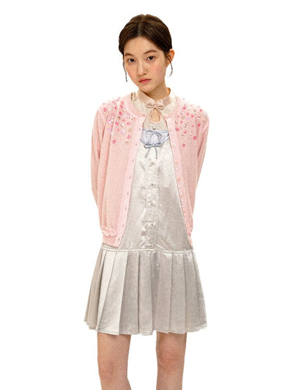 Cashmere Beaded Floral Cardigan【s0000016111】