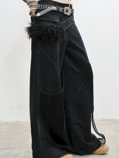 Distressed Workwear Loose Jeans【s0000014836】