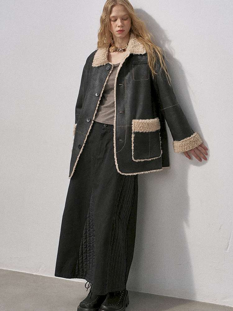 Cotton Paneled Quilted Maxi Skirt【s0000015213】