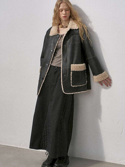 Cotton Paneled Quilted Maxi Skirt【s0000015213】