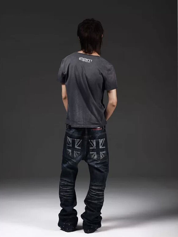 Handmade Bead Curved Knife Jeans【s0000018298】