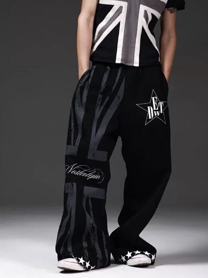 Flag Sub-Print Boxing Sweatpants【s0000018274】