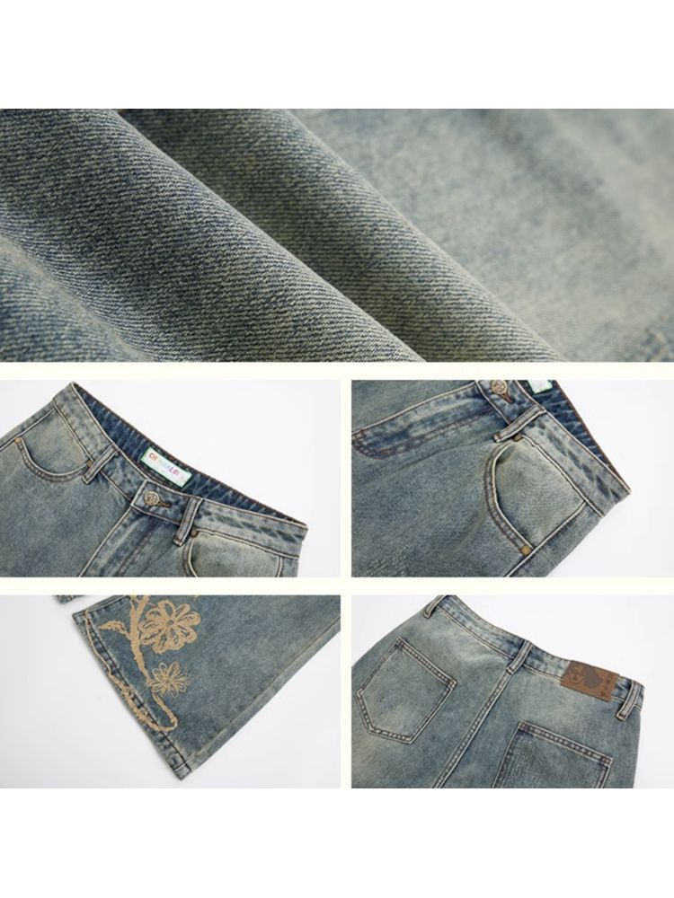 Printed Strait Flare Jeans [S0000010099]