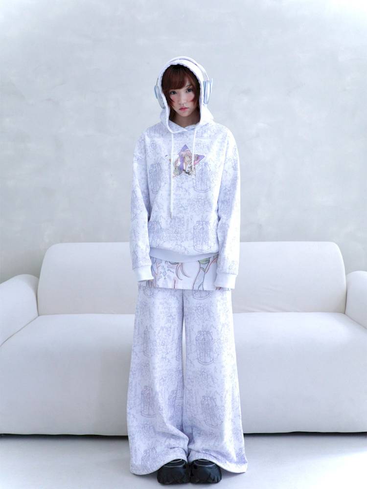 Star-Print Hoodie【s0000014438】