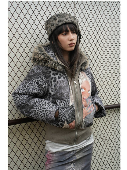 Graffiti White Duck Down Jacket【s0000018070】