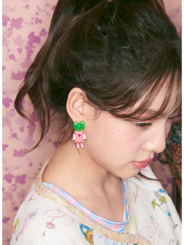 Jelly Bean Critter Stud Earrings【s0000015375】