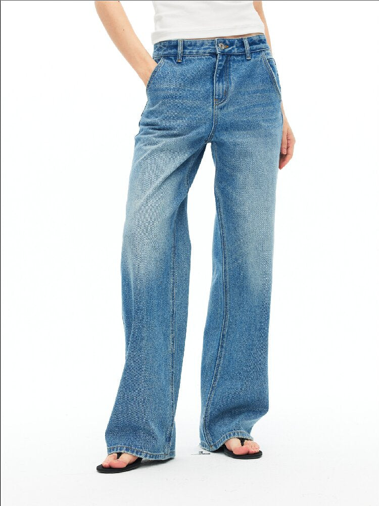 Cotton Lace Up Asymmetrical Jeans【s0000015925】