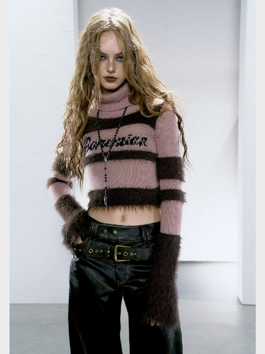 Spice girl splicing jacquard sweater【s0000005149】