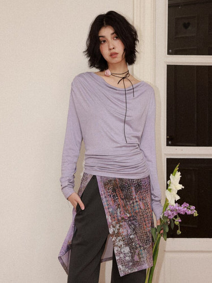 Modal Wool One Shoulder Knitwear【s0000015464】