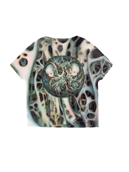 Printed Wrinkle Slimming T-Shirt【s0000013181】