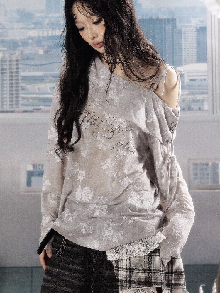 Slanted Collar Bow Sunscreen Top【s0000016526】
