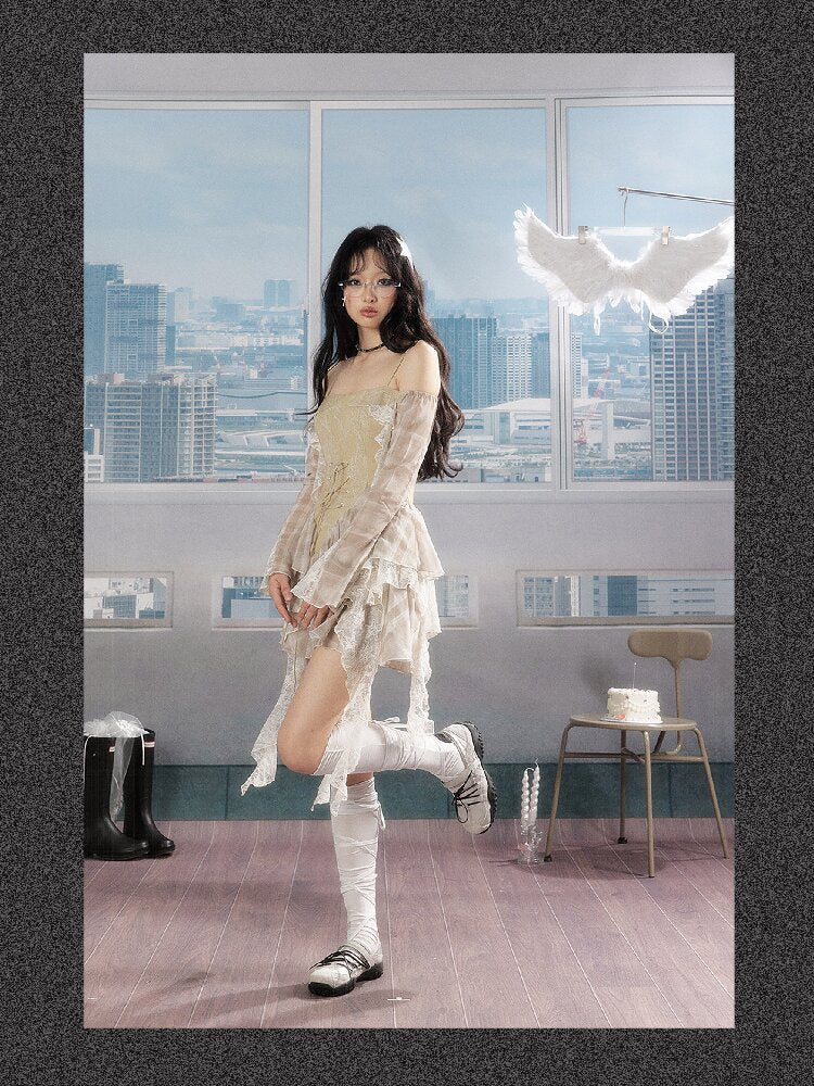 Ruffle Camisole Slimming Dress【s0000016265】
