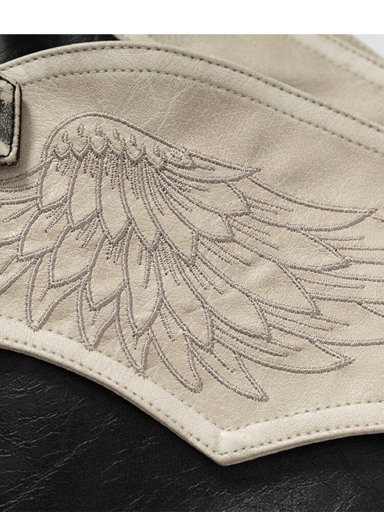 Fake Two Pieces Leather Trousers【s0000015542】