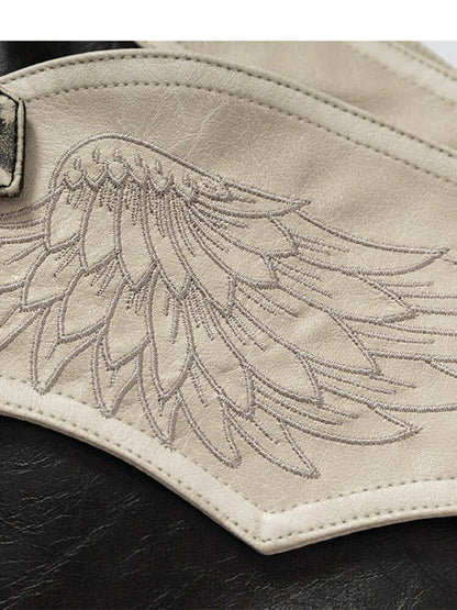 Fake Two Pieces Leather Trousers【s0000015542】