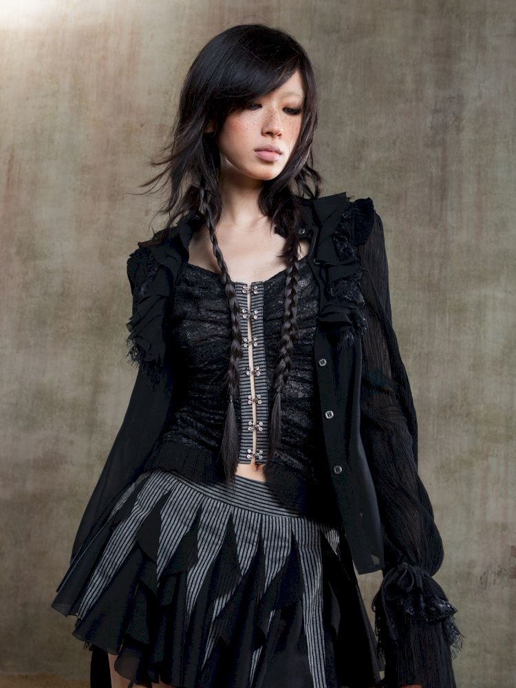 Chiffon Thin Sheer Top【s0000012653】