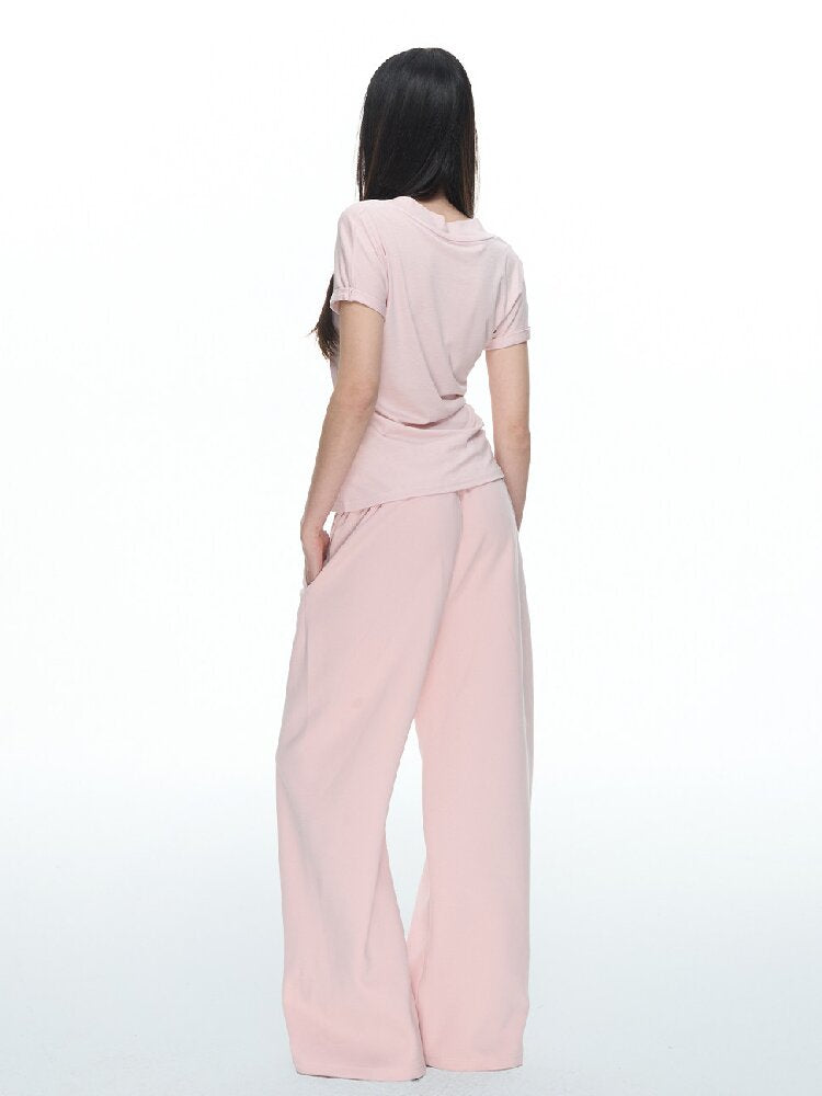 Pure Zipper Short Sweatpants Set【s0000015869】