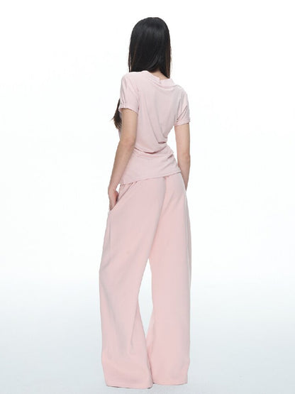 Pure Zipper Short Sweatpants Set【s0000015869】