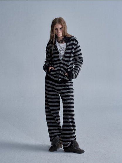 Striped Fleece Pajama Set【s0000019088】