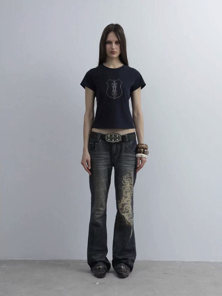 Hot Diamond Slim Short T-Shirt【s0000016572】