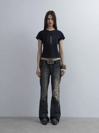 Hot Diamond Slim Short T-Shirt【s0000016572】