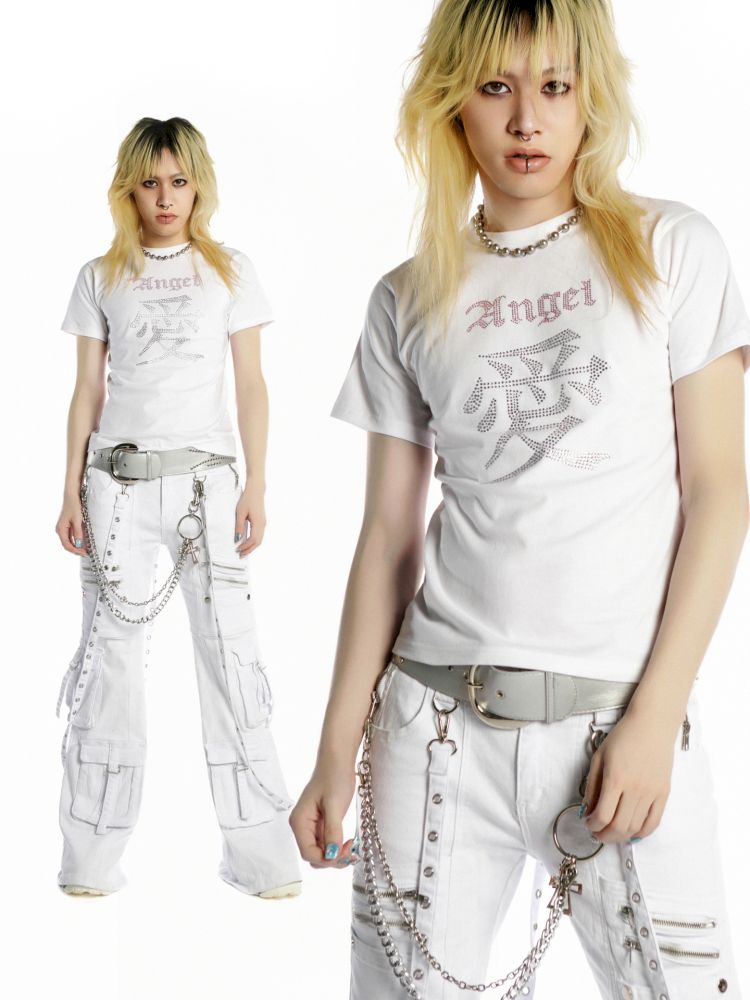Positive Shoulder Slim T-shirt【s0000012456】