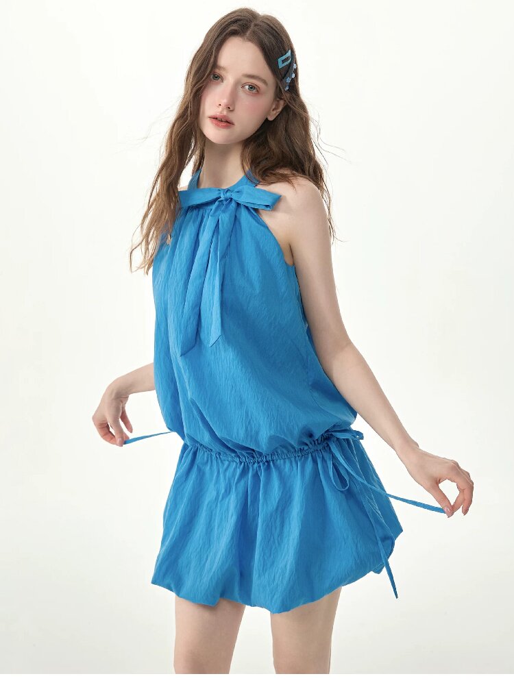 Summer Halter Off-Shoulder Dress【s0000017251】