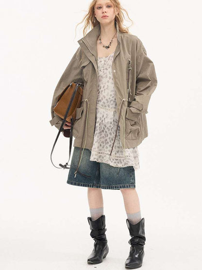 Twist Pocket Drawstring Jacket【s0000015416】