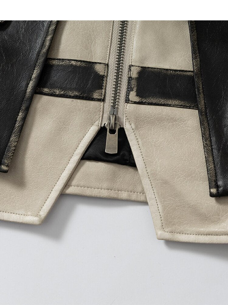 Fake Two Knight Leather Jacket【s0000015543】