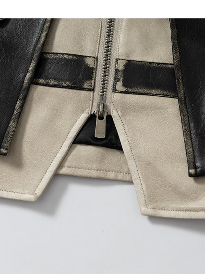 Fake Two Knight Leather Jacket【s0000015543】