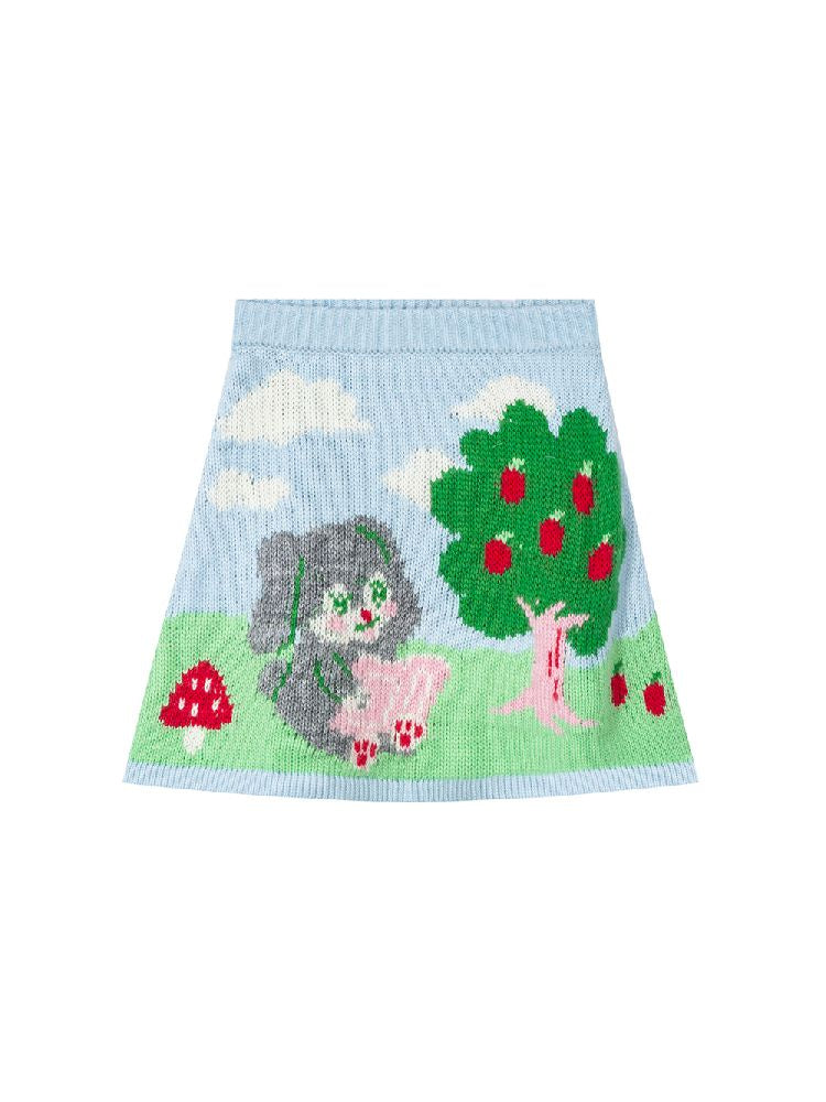 Illustration Sweater Half Skirt【s0000010986】