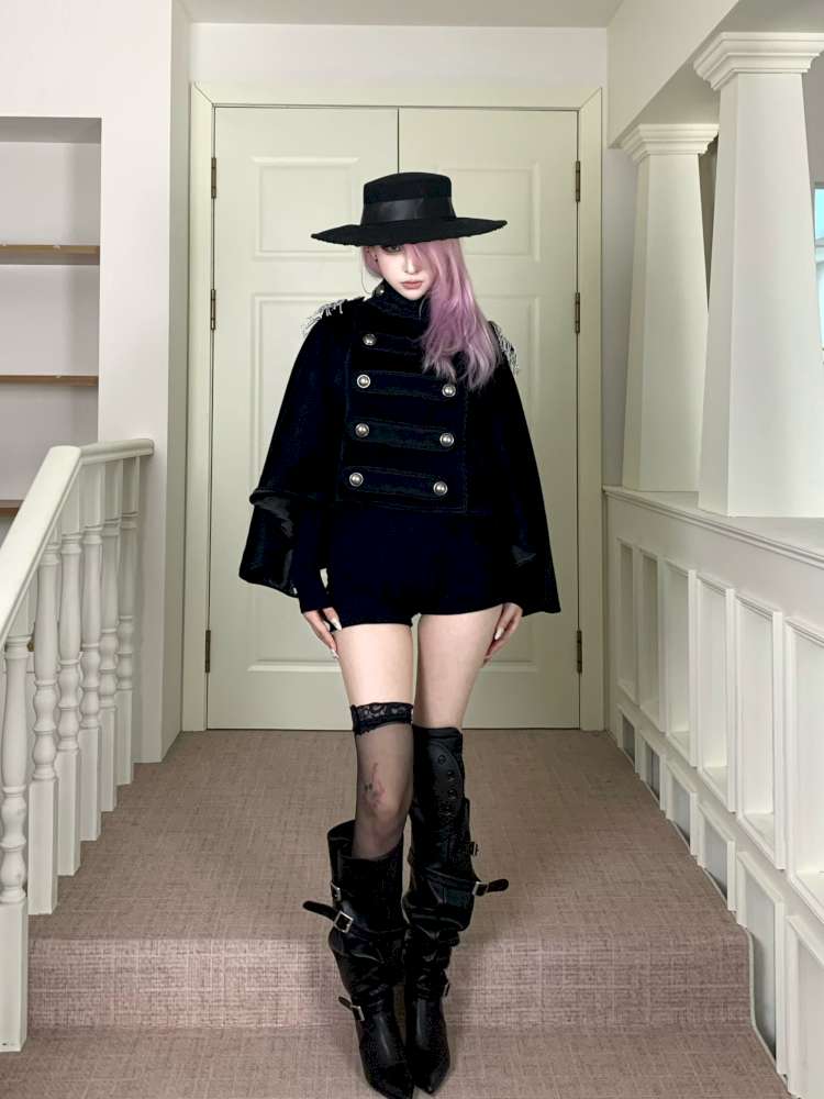 Detachable Fringed Buckle Cape【s0000015420】