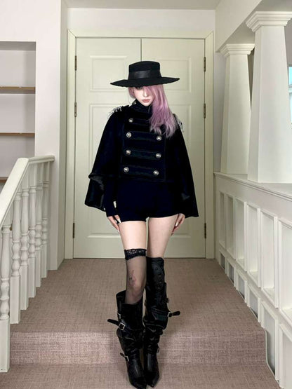 Detachable Fringed Buckle Cape【s0000015420】