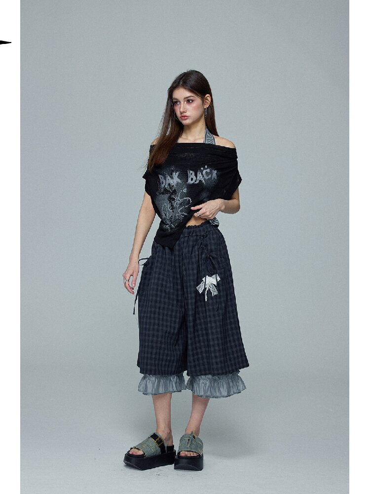 Off Shoulder Print Two Piece Top【s0000016692】