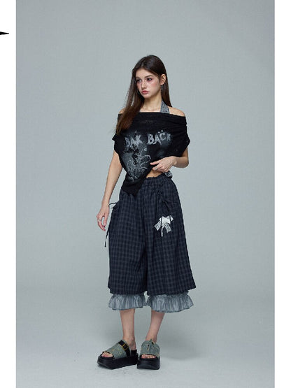 Off Shoulder Print Two Piece Top【s0000016692】