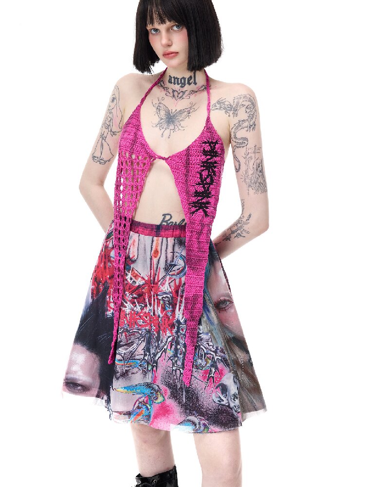 Portrait Patchwork Plaid Mini Skirt【s0000017726】