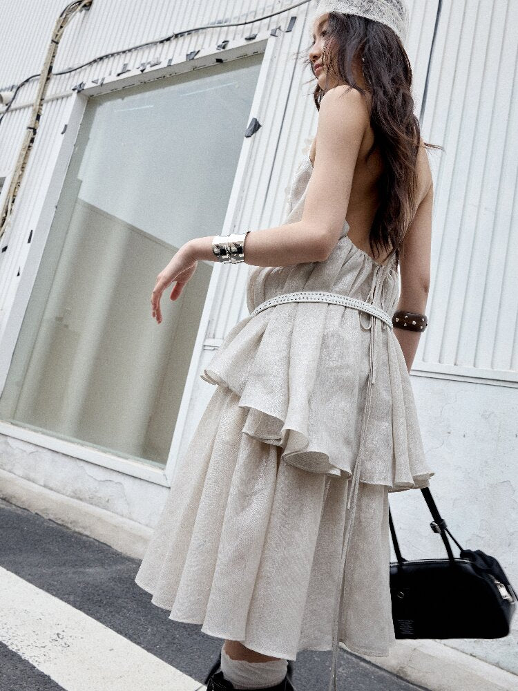 Romantic Sequin Halterneck Dress【s0000016863】