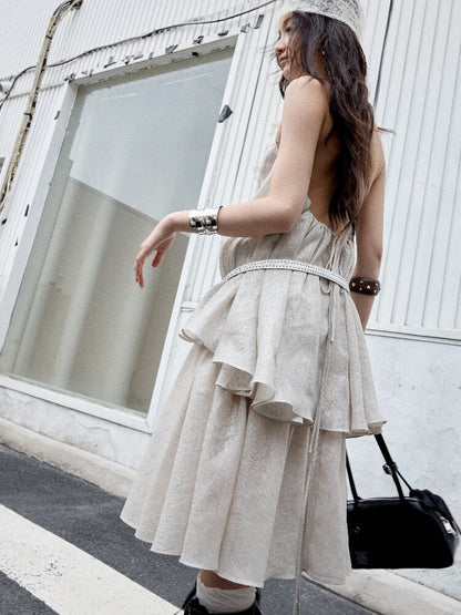 Romantic Sequin Halterneck Dress【s0000016863】