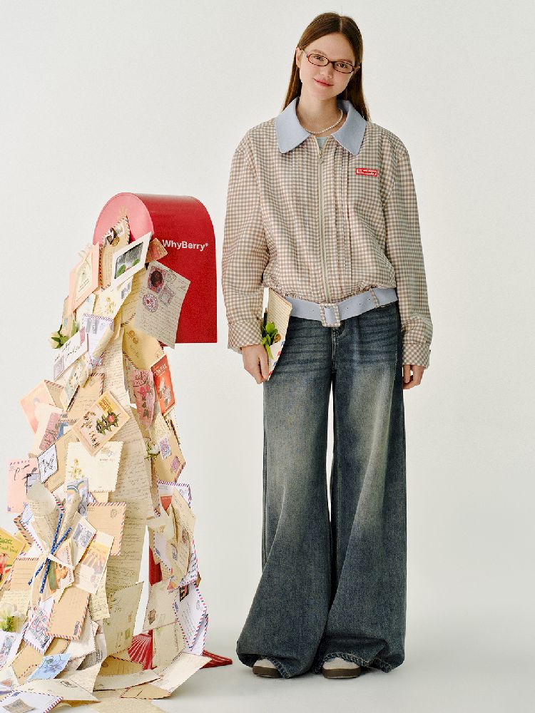 Old silhouette retro high-waisted jeans 【s0000011974】
