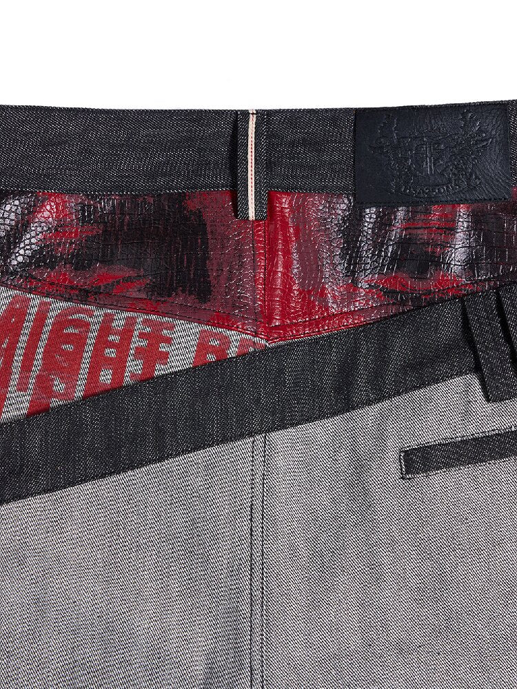 Cow Scimitar Wide Leg Denim Jeans【s0000016966】