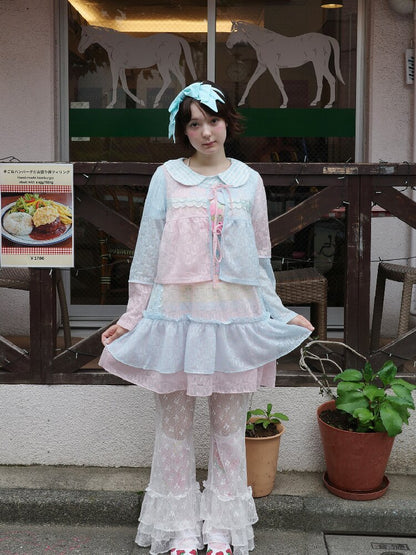Patchwork Rhinestone Mesh Dress【s0000017759】