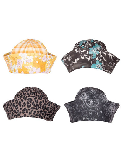 Vintage Floral Leopard Print Cap【s0000018059】