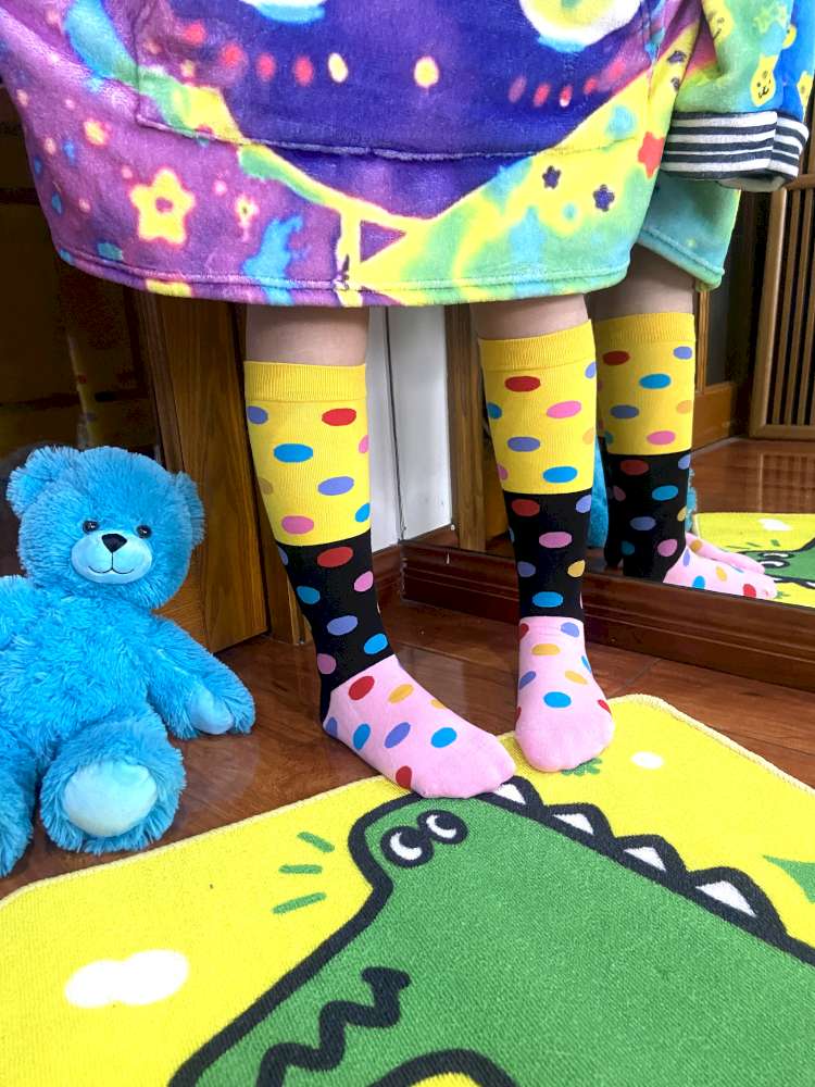 Polka Dot Fleece Over Knee Socks【s0000014628】