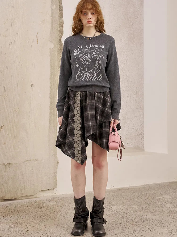 Lace Patchwork Skirt A-Line Mini Skirt【s0000014066】