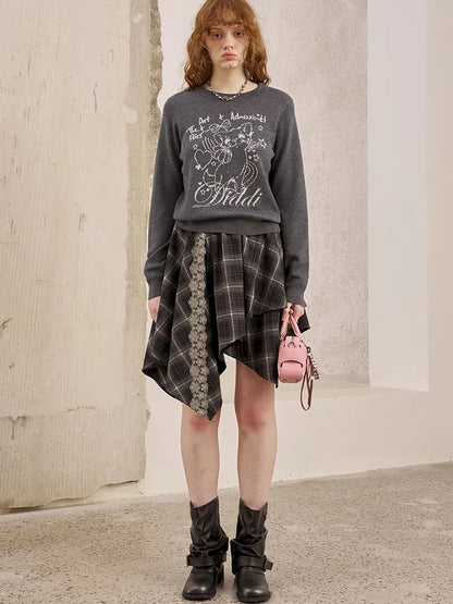 Lace Patchwork Skirt A-Line Mini Skirt【s0000014066】
