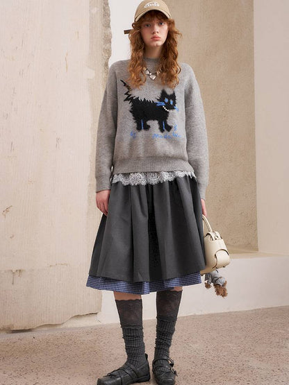 Long sleeves cute loose pullover sweater【s0000014382】