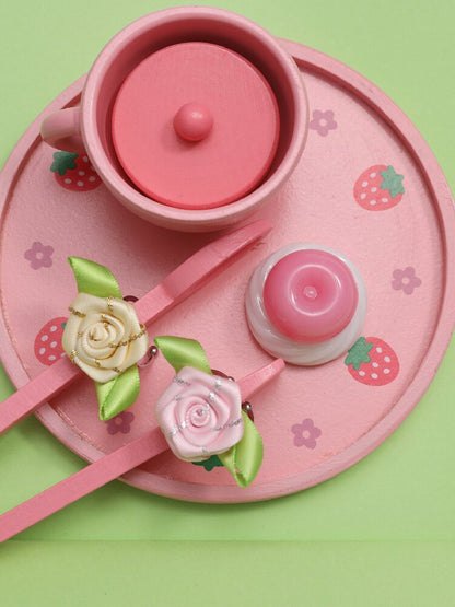 Vintage Rose Satin DIY Cute Ring【s0000017768】