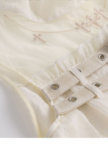 Lace Armor Embroidered Sundress【s0000017043】